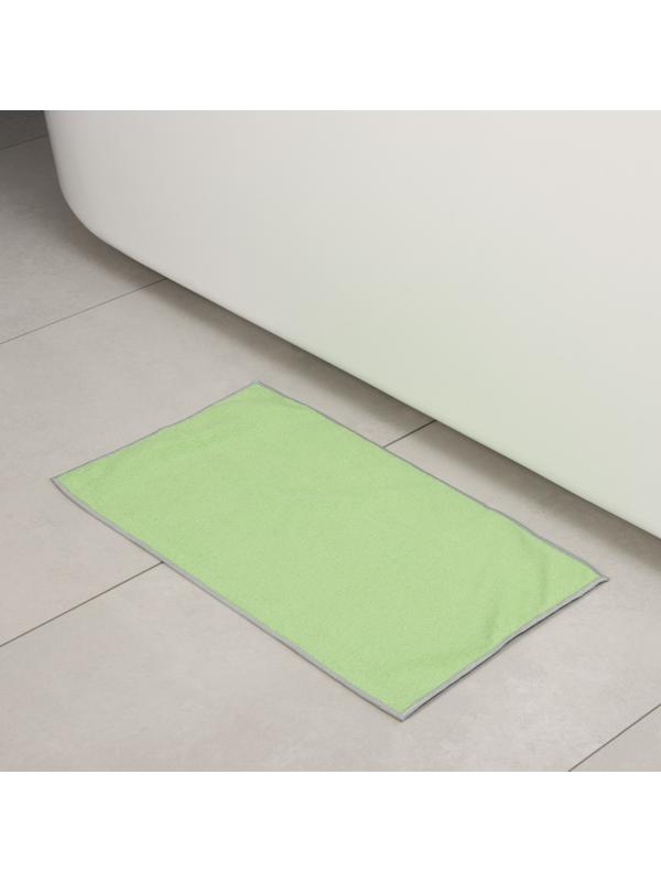 Тряпка для пола Raccoon, 250 г/м², 50×30 см, микрофибра, с оверлоком, 1 шт, зеленая