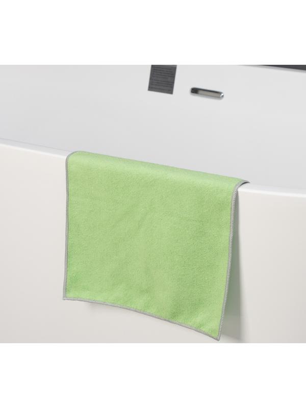 Тряпка для пола Raccoon, 250 г/м², 50×30 см, микрофибра, с оверлоком, 1 шт, зеленая