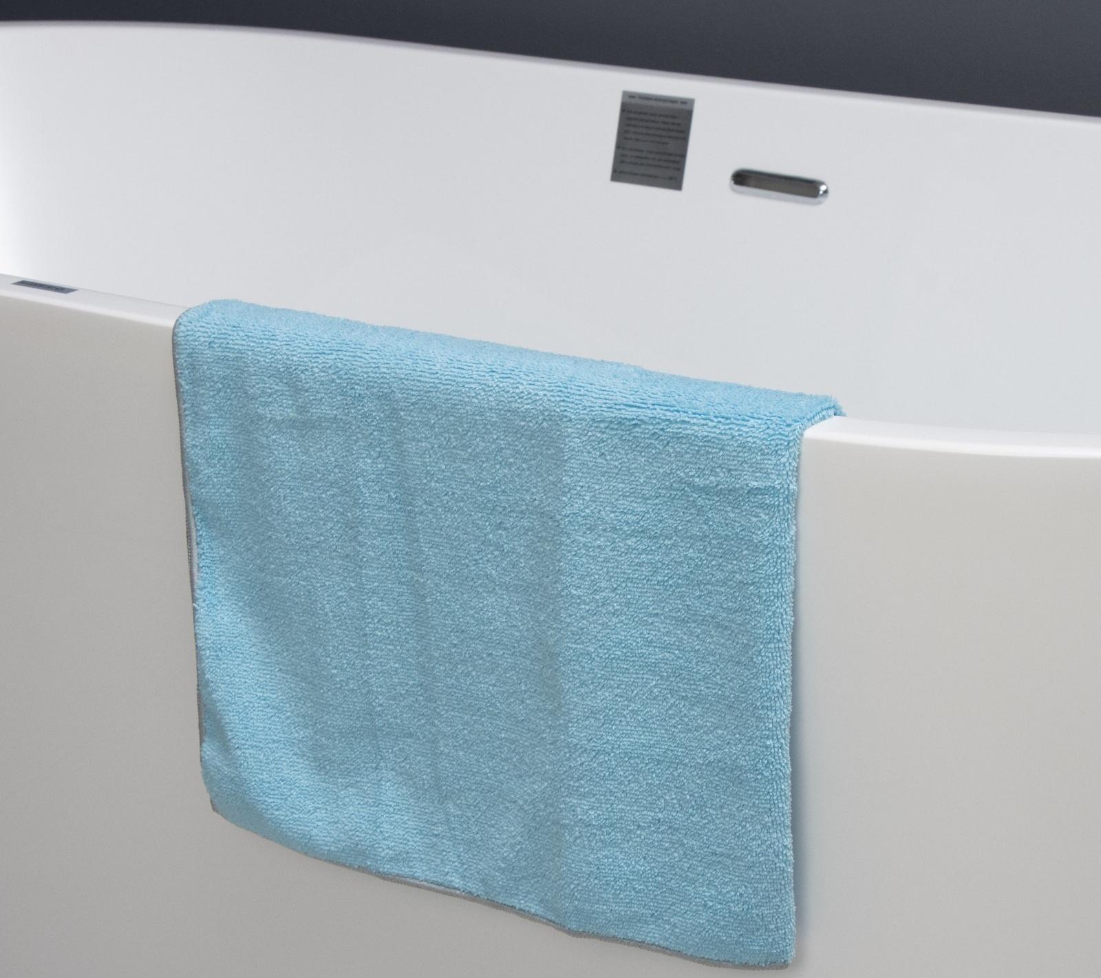 Тряпка для пола Raccoon, 250 г/м², 60×80 см, микрофибра, с оверлоком, 1 шт, голубая