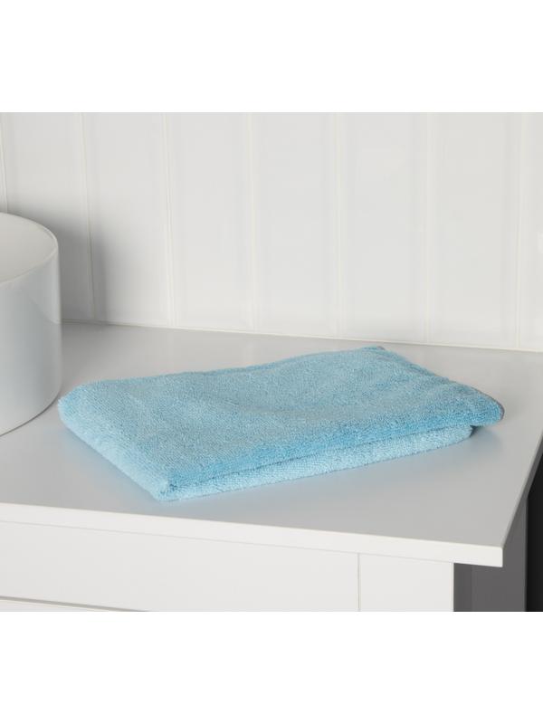 Тряпка для пола Raccoon, 250 г/м², 60×80 см, микрофибра, с оверлоком, 1 шт, голубая