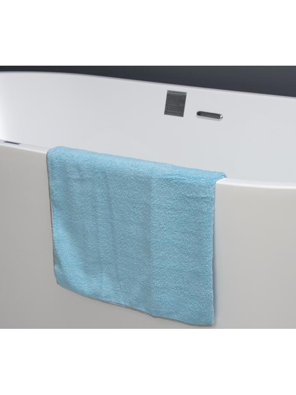 Тряпка для пола Raccoon, 250 г/м², 60×80 см, микрофибра, с оверлоком, 1 шт, голубая