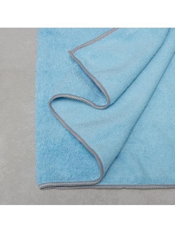 Тряпка для пола Raccoon, 250 г/м², 60×80 см, микрофибра, с оверлоком, 1 шт, голубая