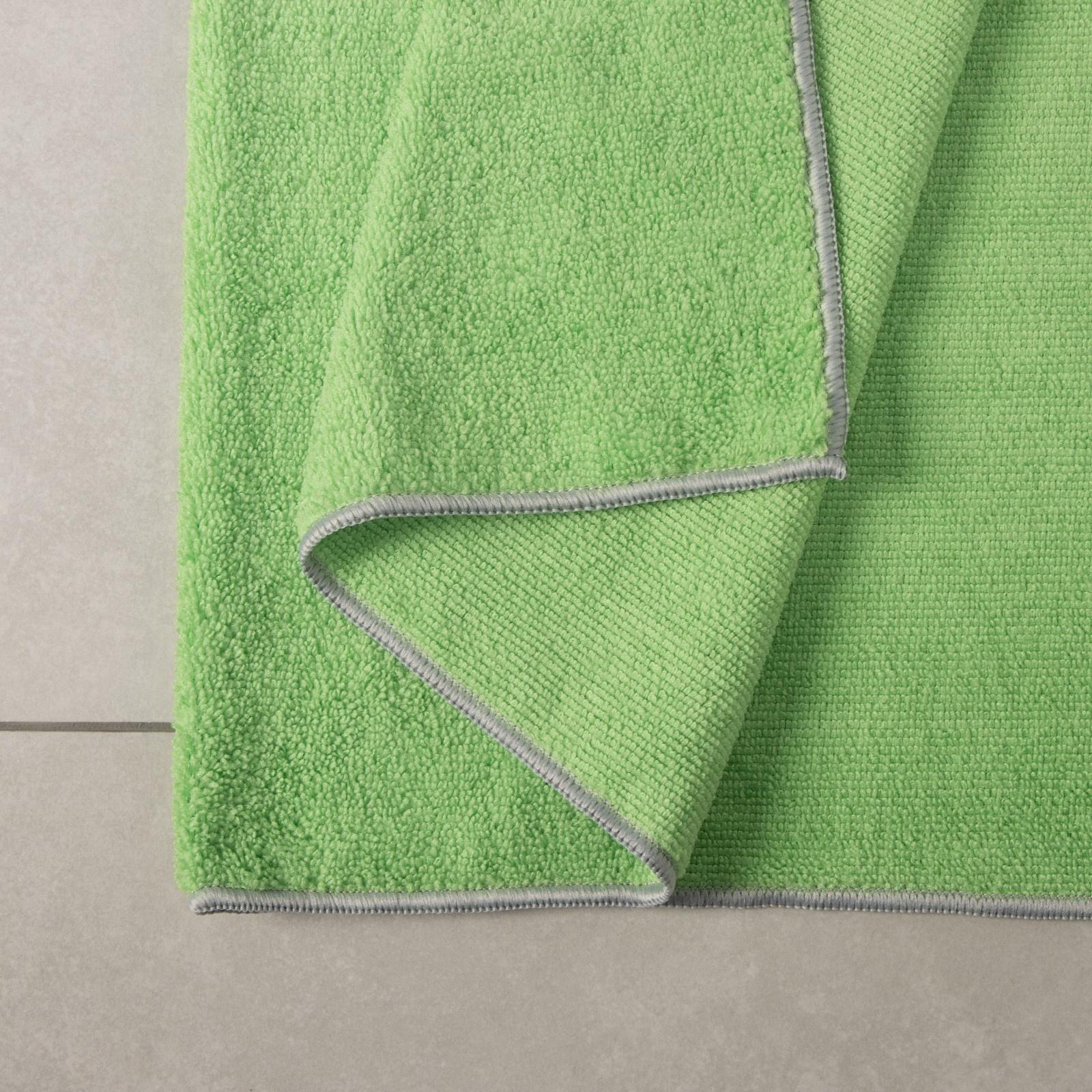 Тряпка для пола Raccoon, 250 г/м², 60×80 см, микрофибра, с оверлоком, 1 шт, зеленая