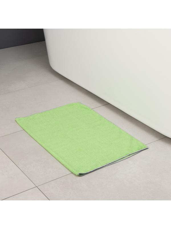 Тряпка для пола Raccoon, 250 г/м², 60×80 см, микрофибра, с оверлоком, 1 шт, зеленая