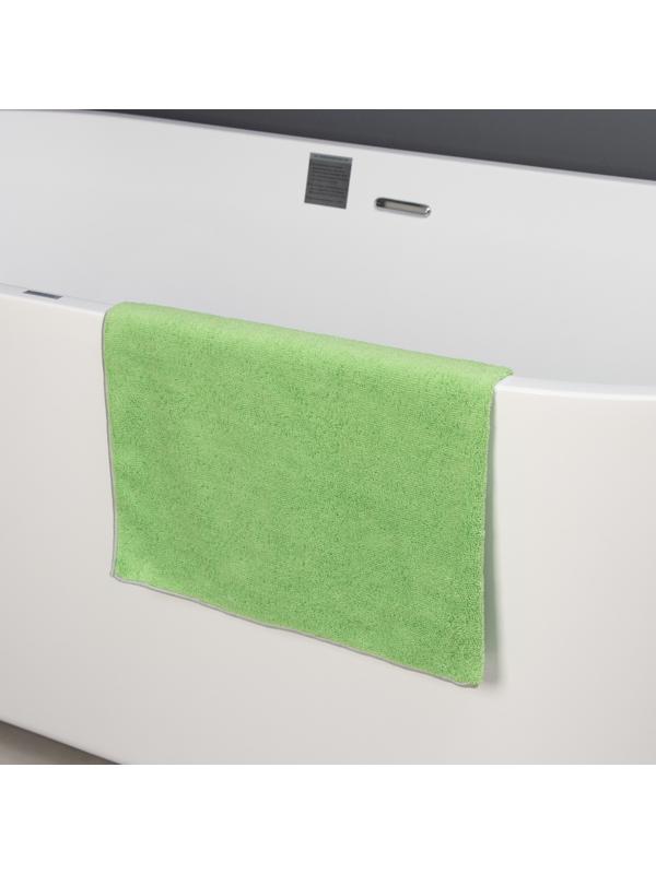 Тряпка для пола Raccoon, 250 г/м², 60×80 см, микрофибра, с оверлоком, 1 шт, зеленая