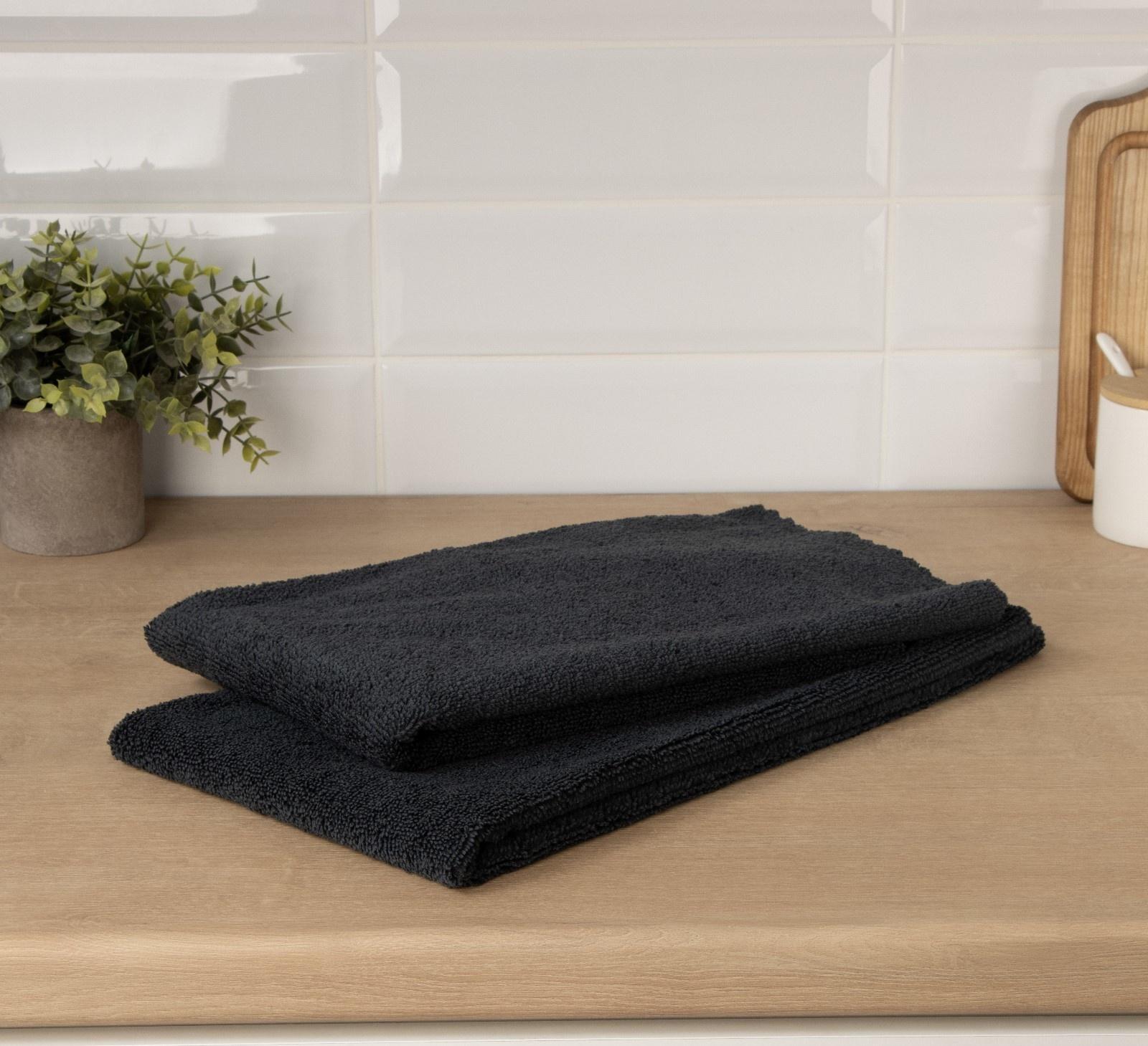 Тряпка для пола Raccoon, 220 г/м², 60×80 см, микрофибра, ультразвуковая обработка края, 2 шт, черная