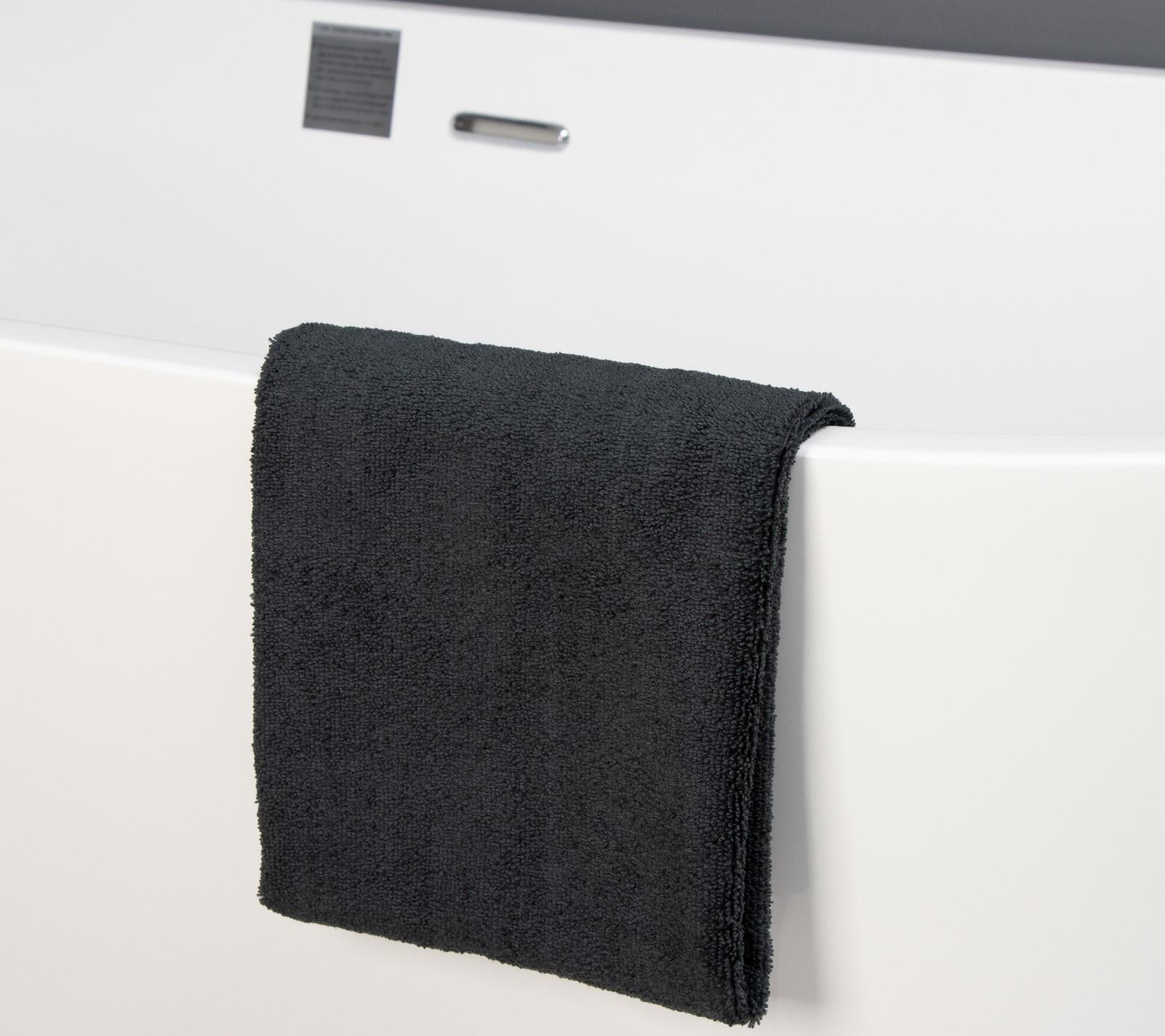 Тряпка для пола Raccoon, 220 г/м², 60×80 см, микрофибра, ультразвуковая обработка края, 2 шт, черная