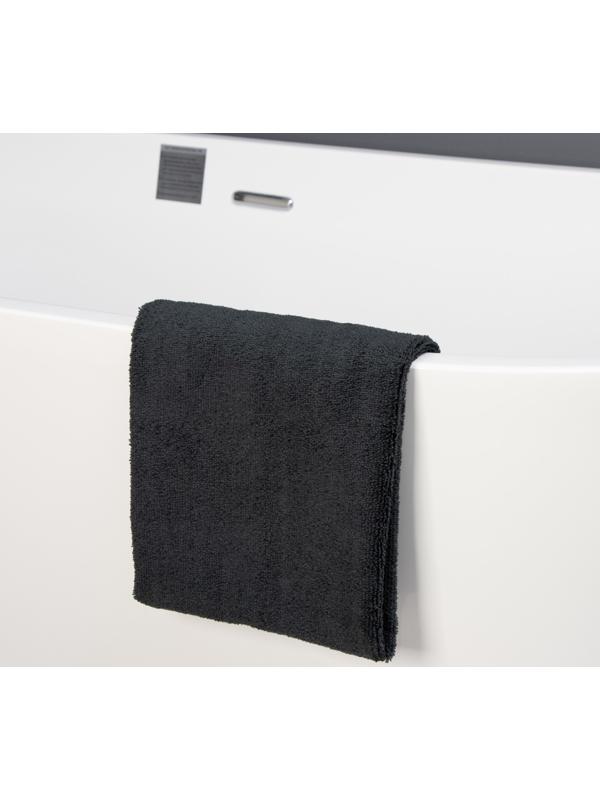 Тряпка для пола Raccoon, 220 г/м², 60×80 см, микрофибра, ультразвуковая обработка края, 2 шт, черная