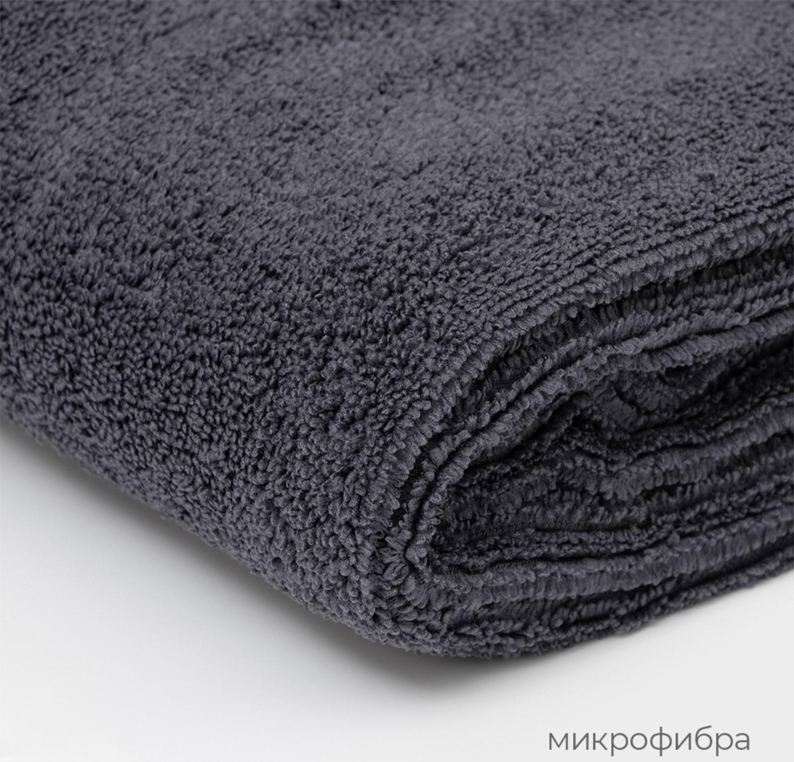 Тряпка для пола Raccoon, 220 г/м², 60×80 см, микрофибра, ультразвуковая обработка края, 2 шт, серая