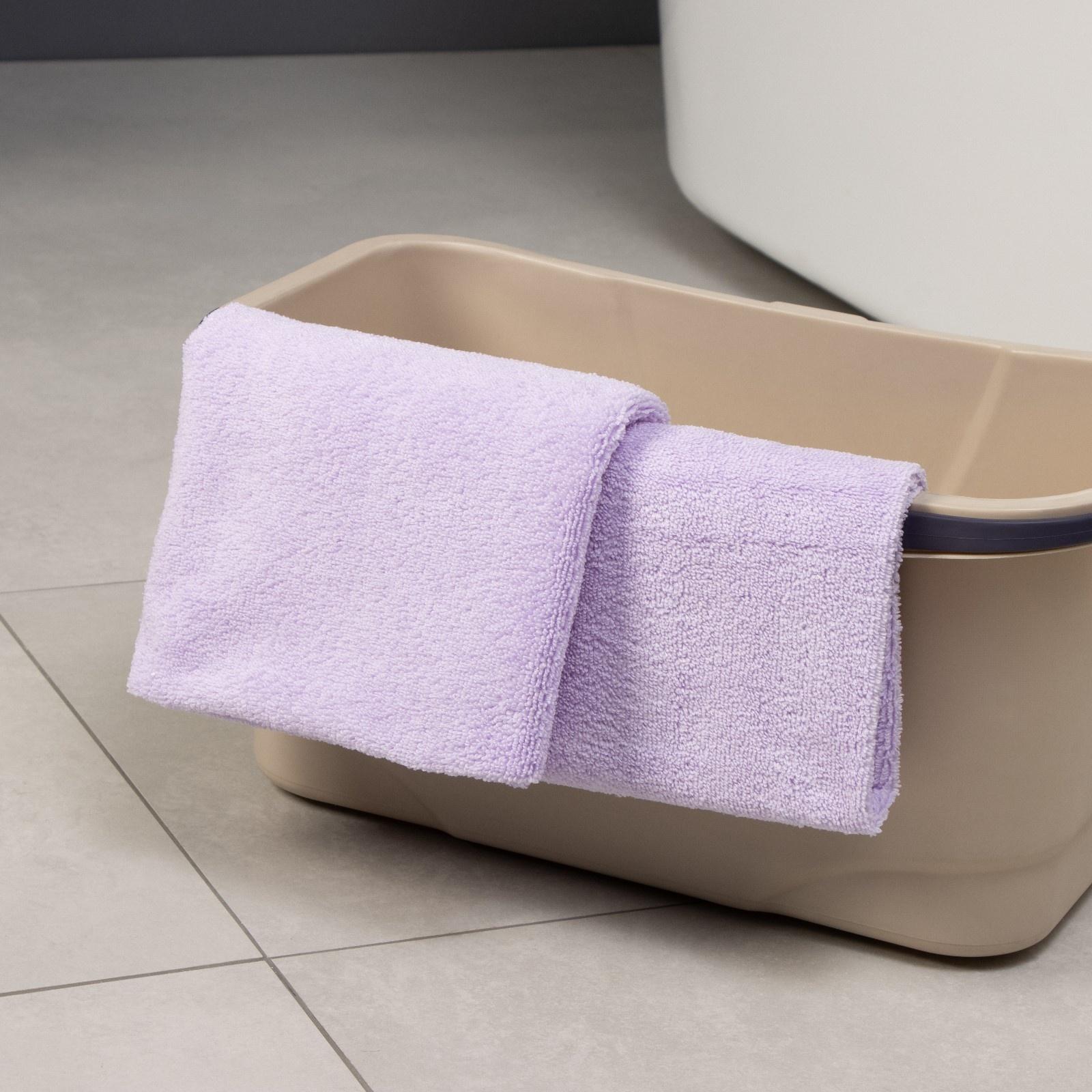 Тряпка для пола Raccoon, 220 г/м², 60×80 см, микрофибра, ультразвуковая обработка края, 2 шт, сиреневая