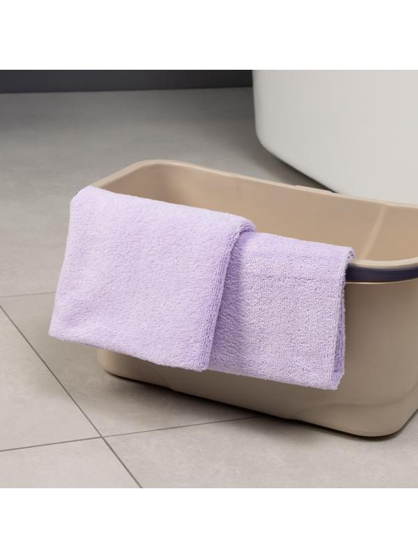 Тряпка для пола Raccoon, 220 г/м², 60×80 см, микрофибра, ультразвуковая обработка края, 2 шт, сиреневая