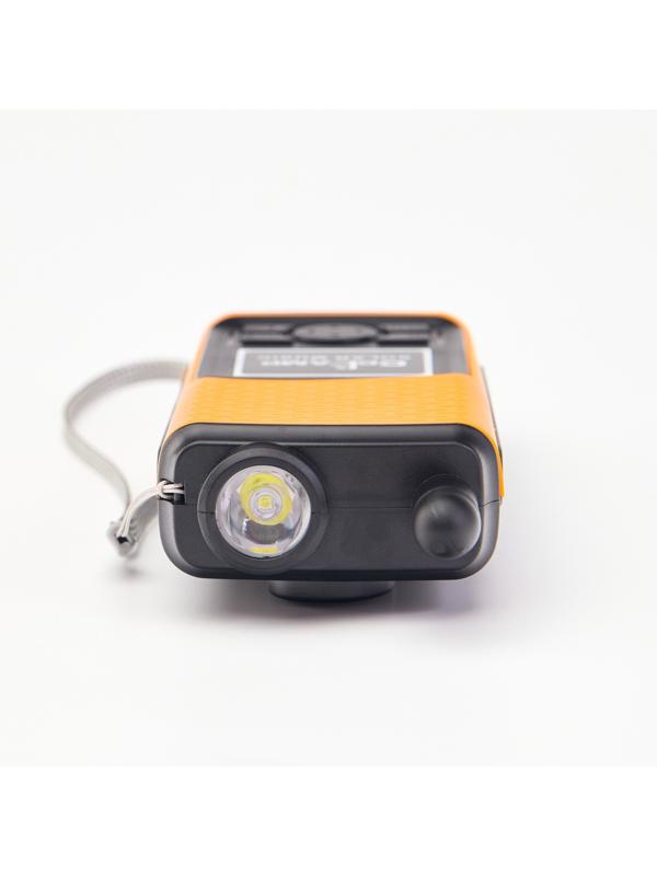 Портативная колонка, радио, фонарь, АКБ 1500 мАч, с солнечной батареей, оранжевый