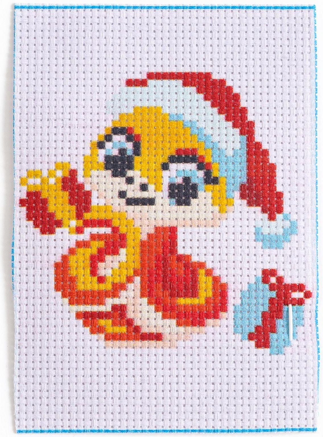 Вышивка крестиком на новый год «Змея с подарками», 14 х 10 см, набор для творчества