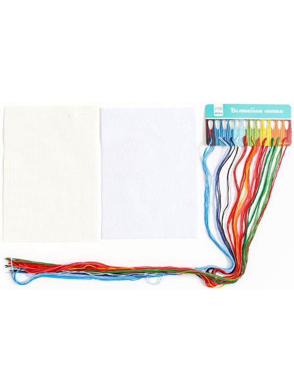 Вышивка крестиком на пластиковой канве на новый год «Змея», набор для творчества