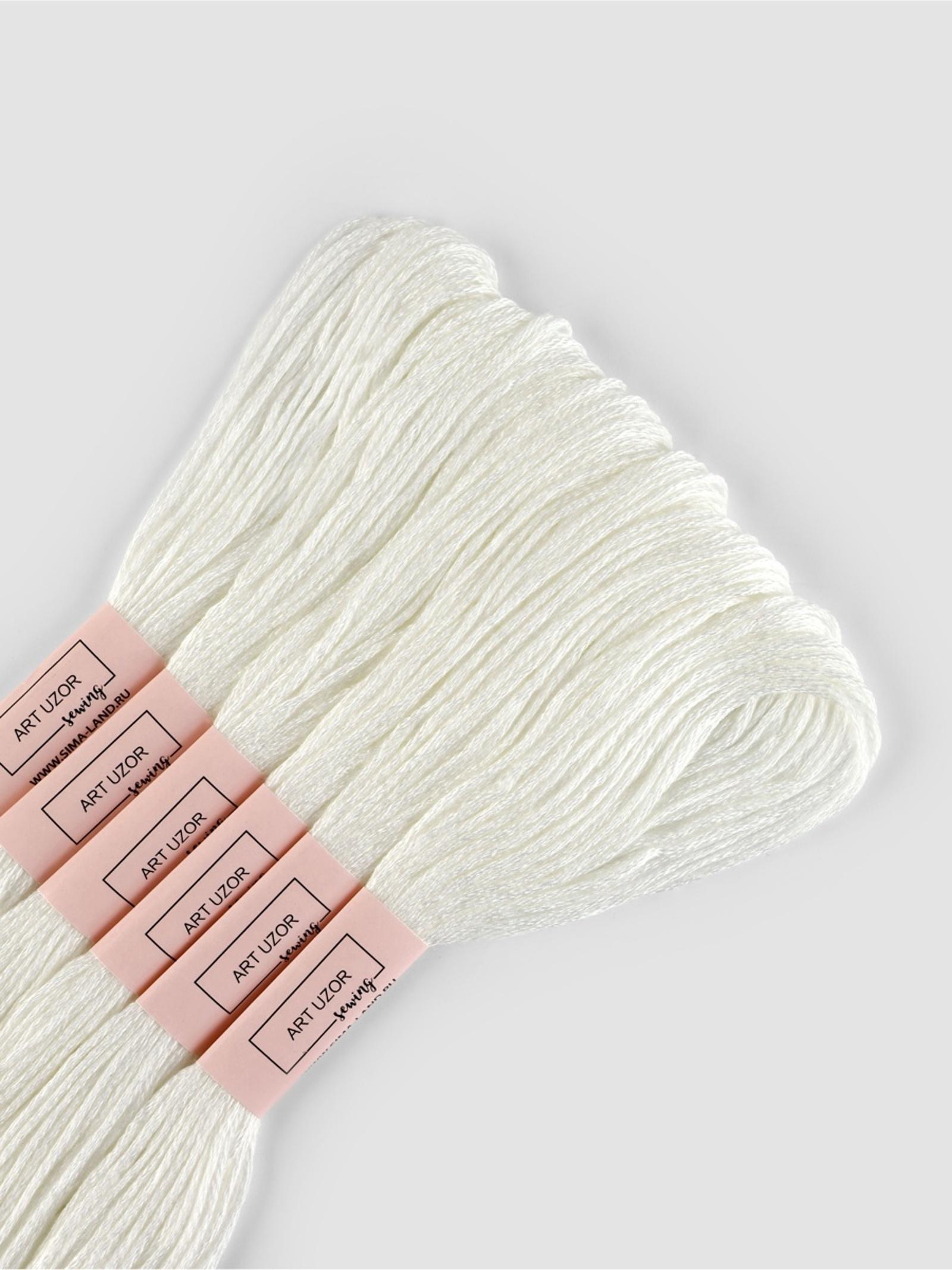 Набор ниток мулине Blanc, 8±1 м, 6 шт., белый