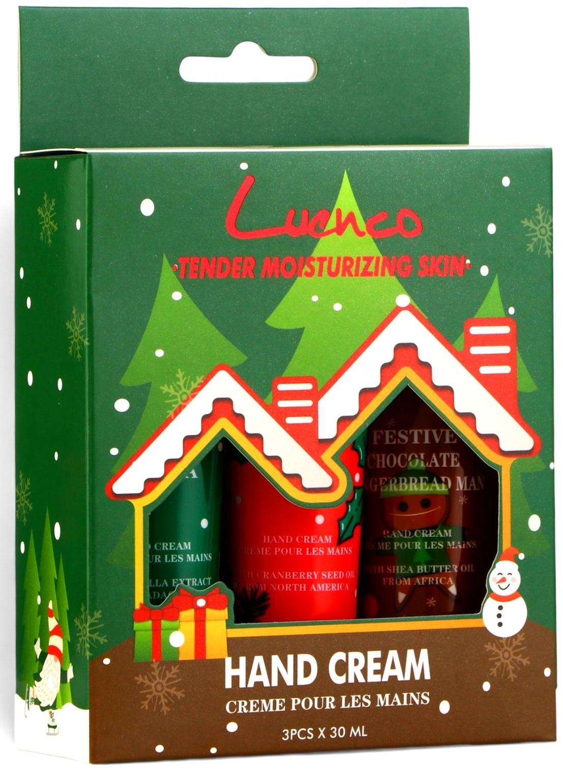 Набор новогодних кремов для рук по 30 мл, 3 шт