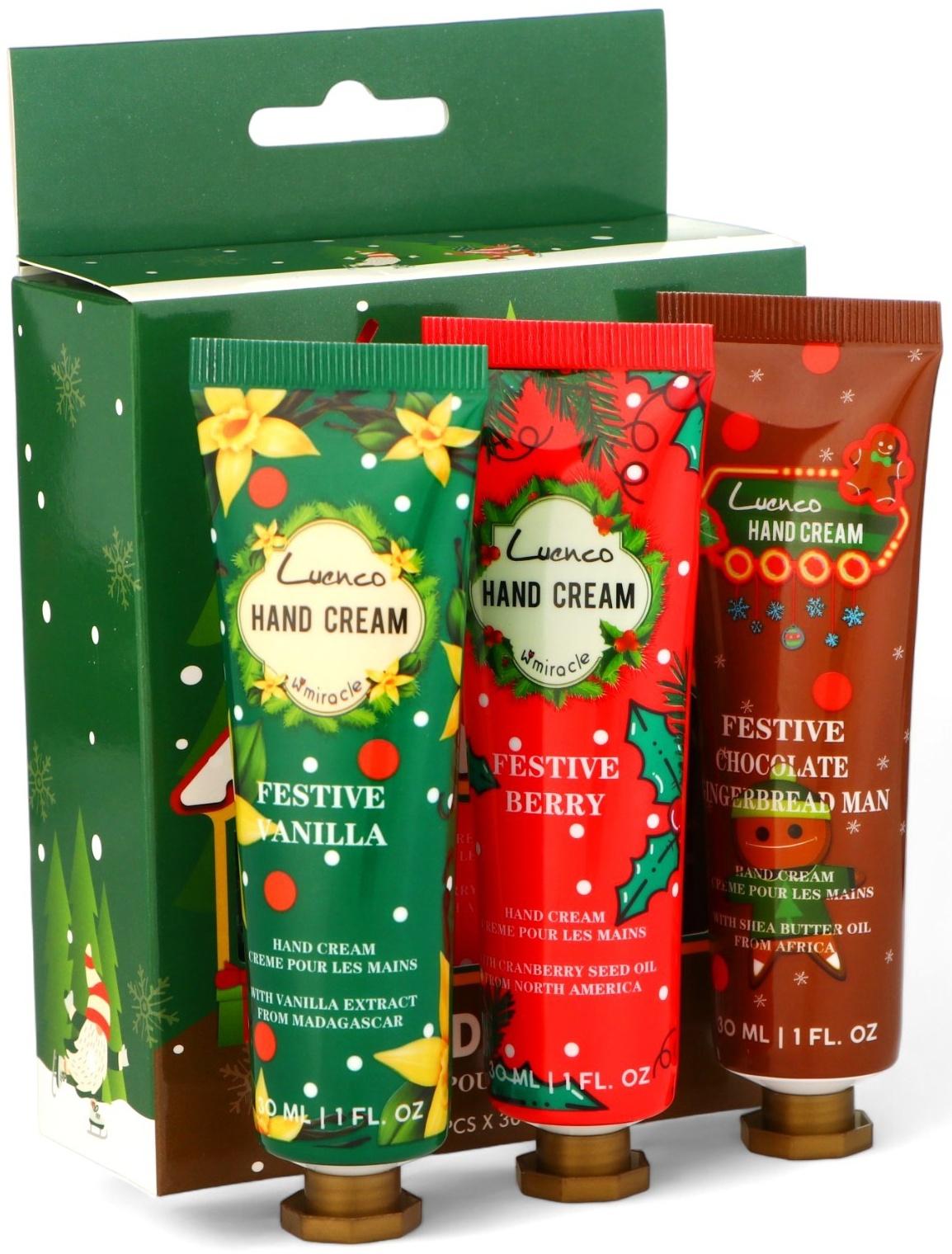 Набор новогодних кремов для рук по 30 мл, 3 шт