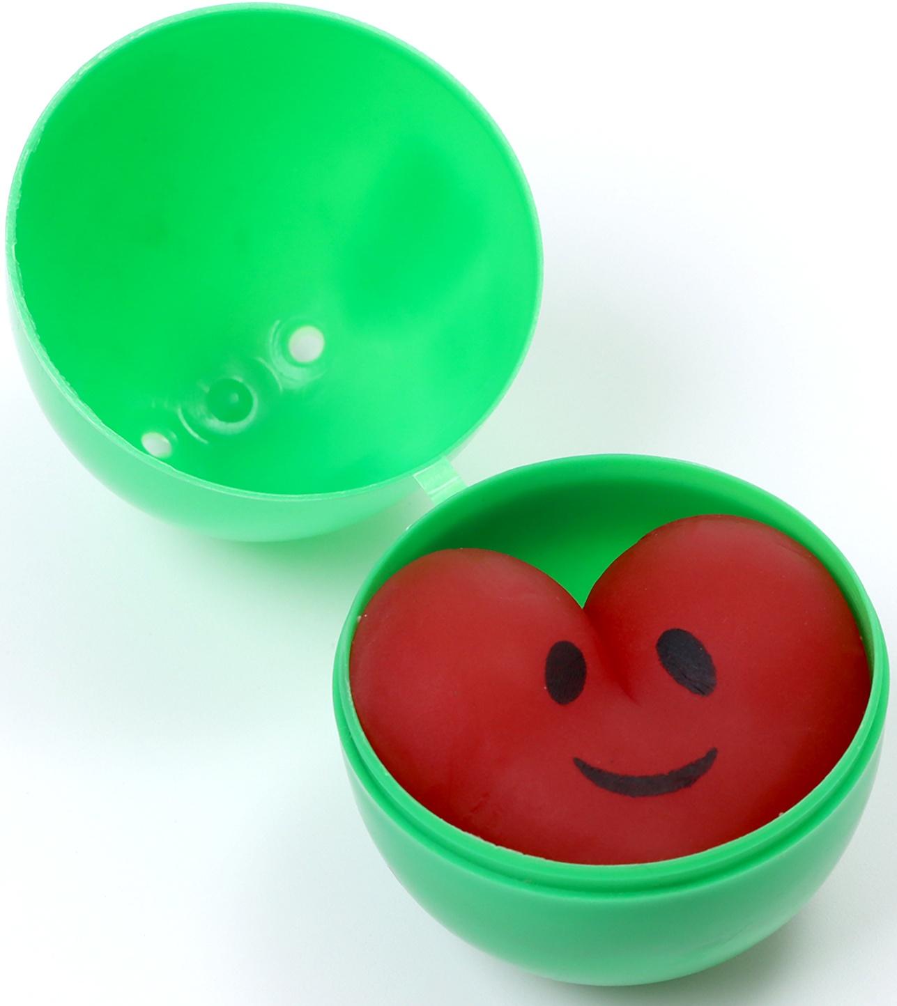 Антистресс сквиш мялка с сюрпризом «Сердце» в яйце, в шоубоксе