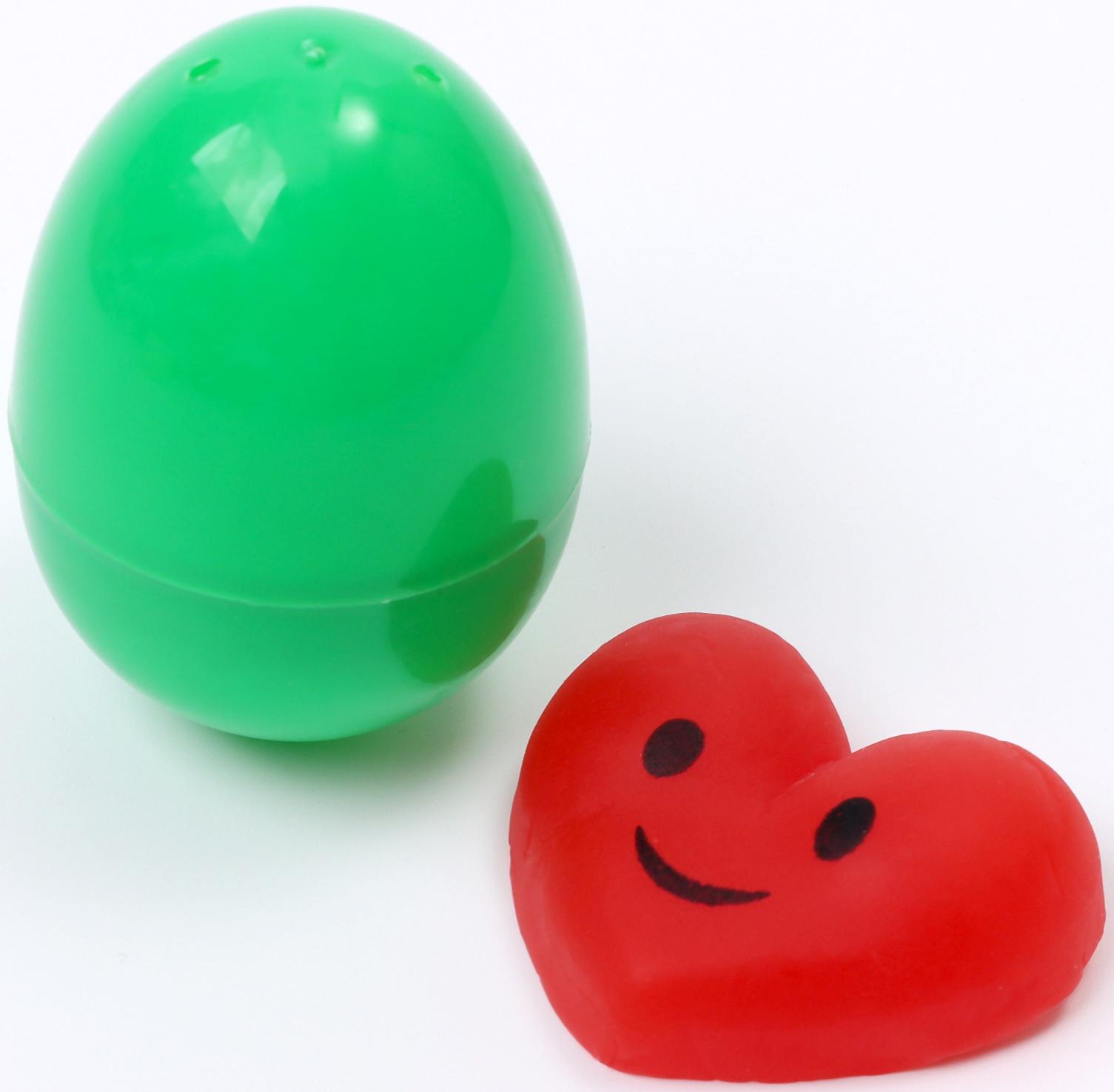 Антистресс сквиш мялка с сюрпризом «Сердце» в яйце, в шоубоксе