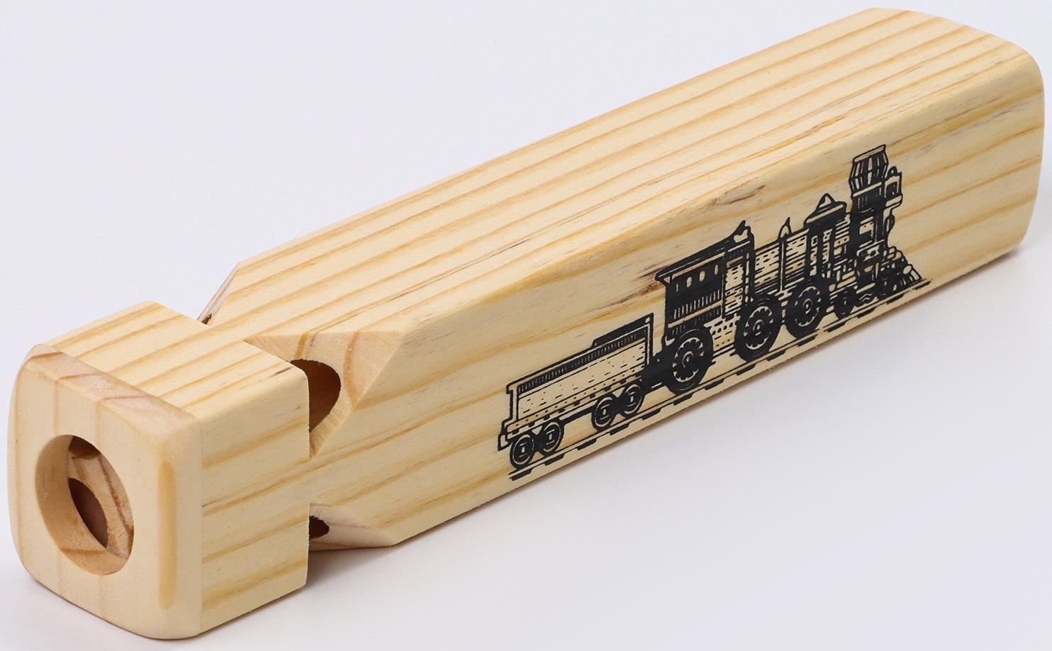 Свисток деревянный «Поезд» 19×3.3×3.3 см