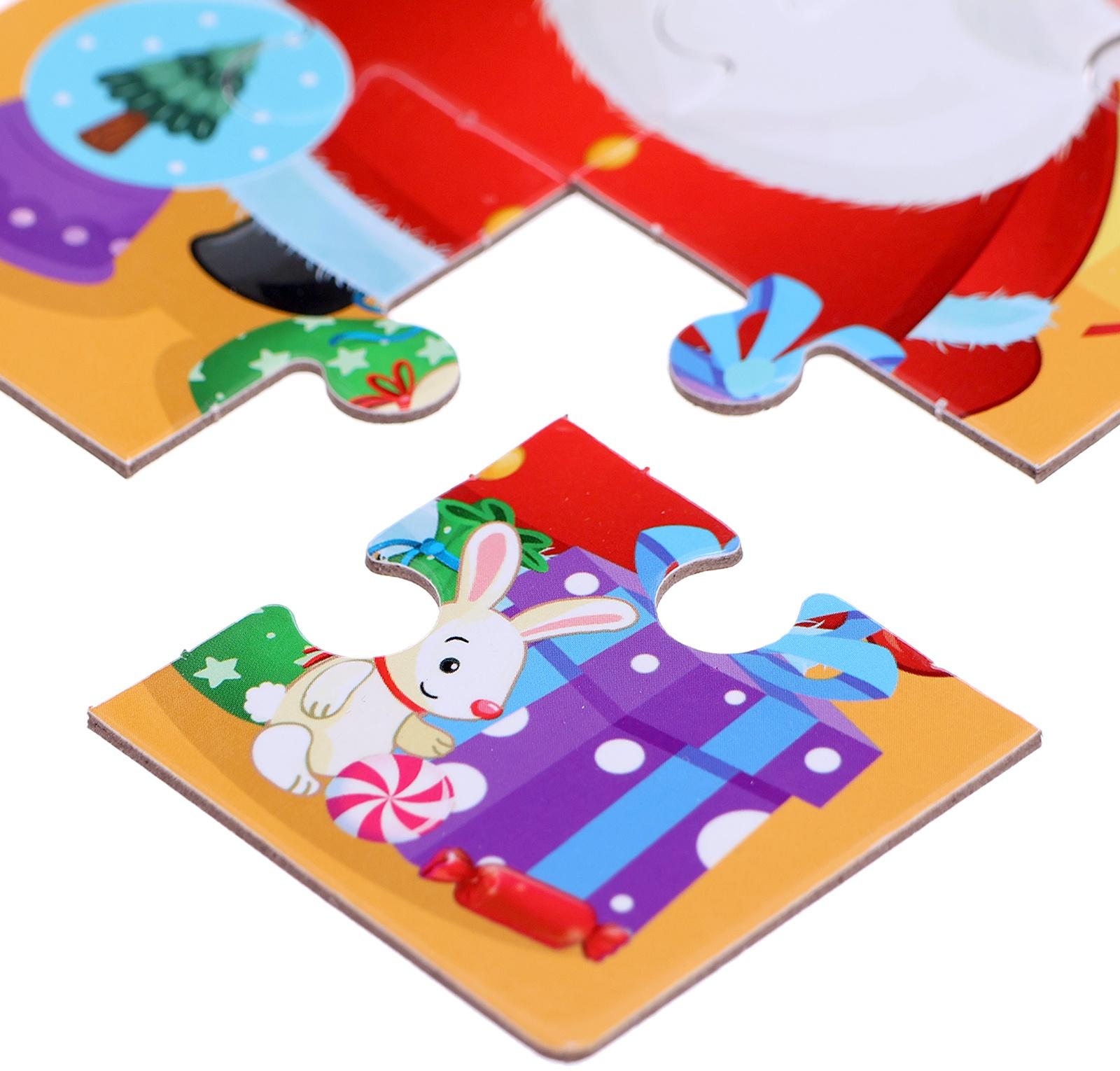 Макси - пазлы 8 в 1 «Ждут зверята Новый год», 48 деталей