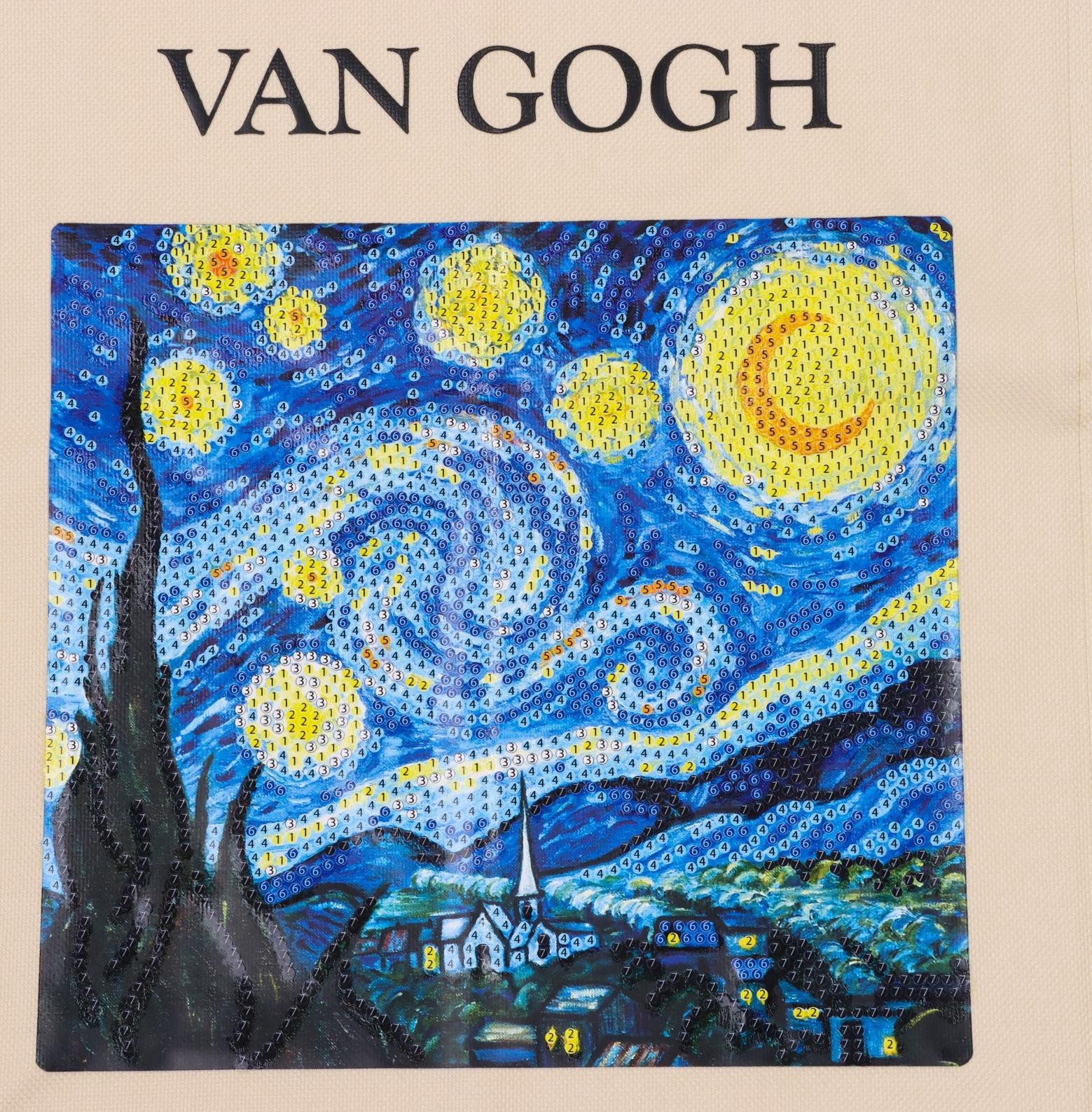 Алмазная мозаика на шоппере для детей «Звёзды и ночь», набор для творчества