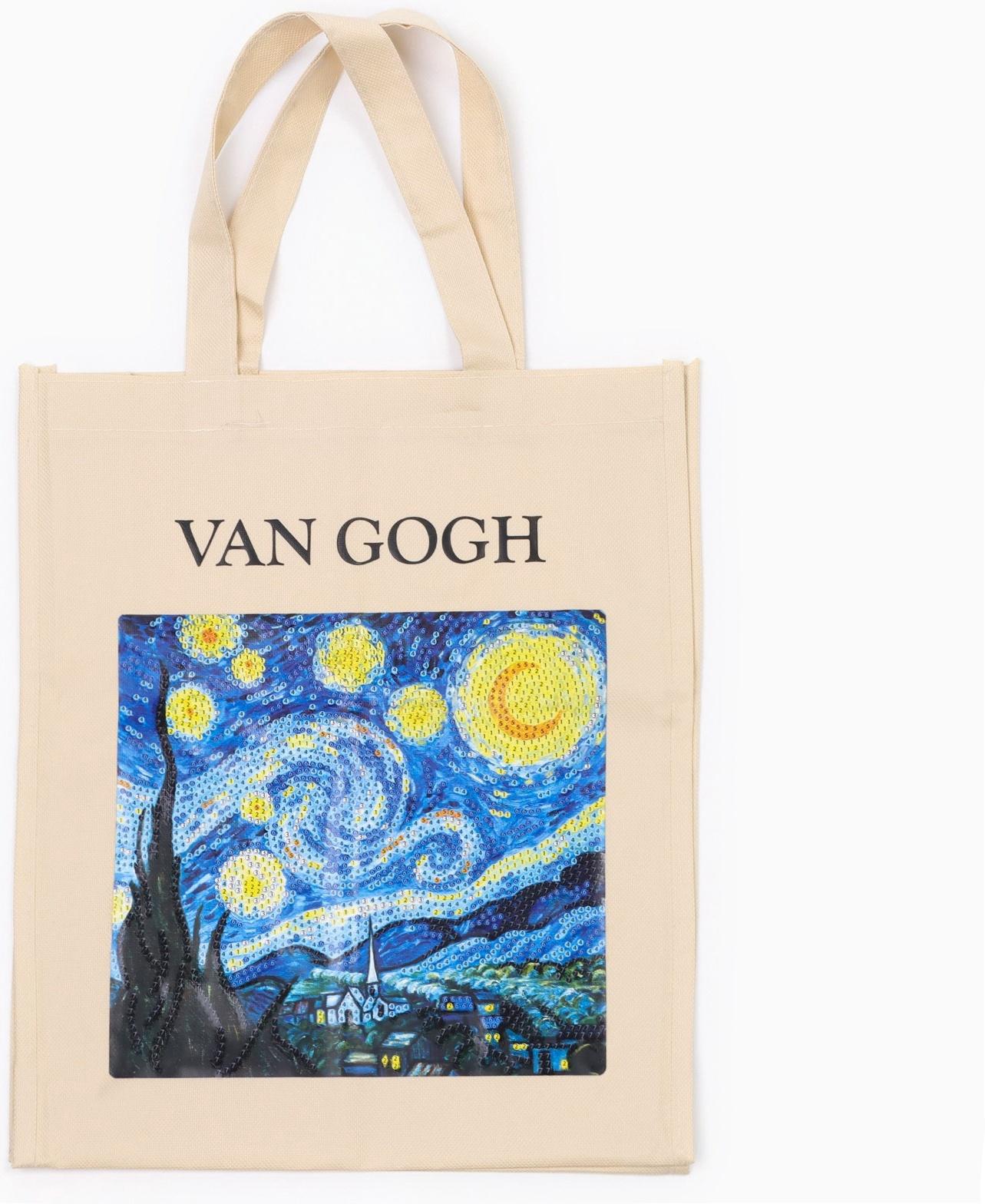 Алмазная мозаика на шоппере для детей «Звёзды и ночь», набор для творчества