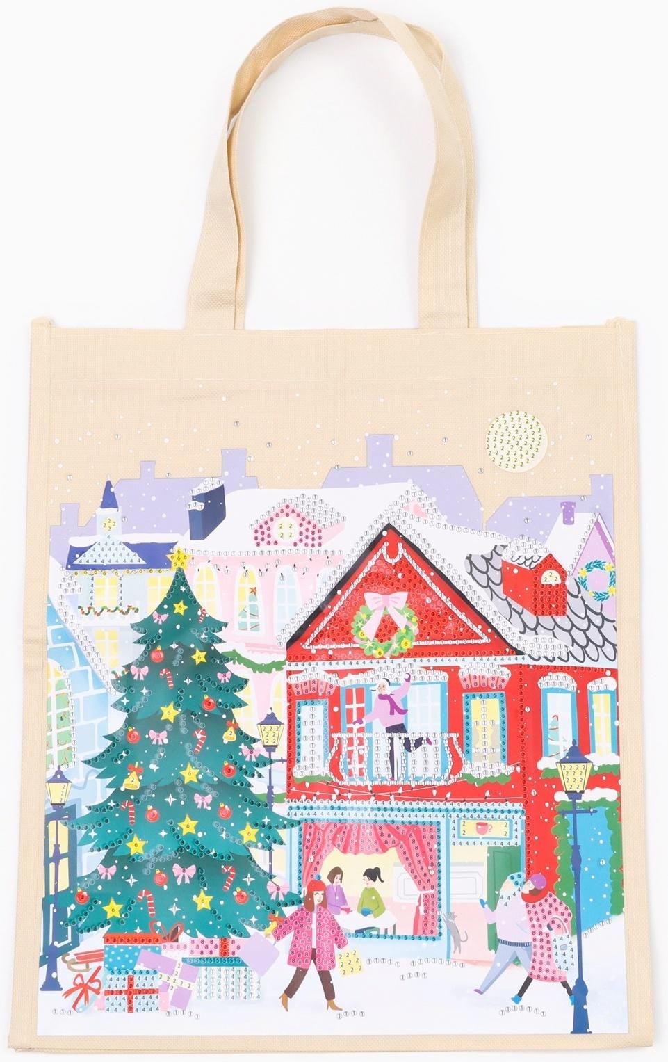 Шоперы с алмазной мозаикой «Новый год», частичное заполнение