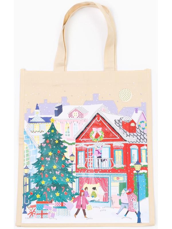 Шоперы с алмазной мозаикой «Новый год», частичное заполнение