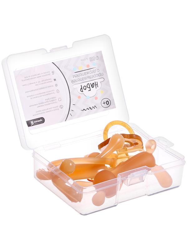 Набор прорезывателей, с держателем, силиконовый шнурок, 3 шт.