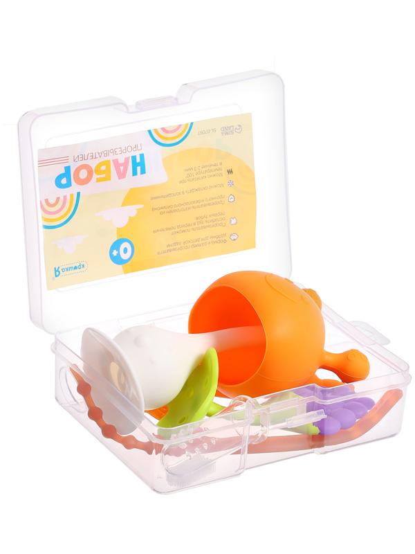 Набор прорезывателей, щётка, прорезыватель на руку, фрукт, 4 шт.