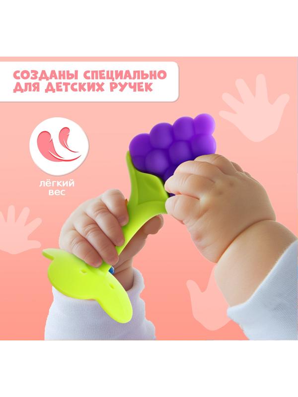 Набор прорезывателей, щётка, прорезыватель на руку, фрукт, 4 шт.