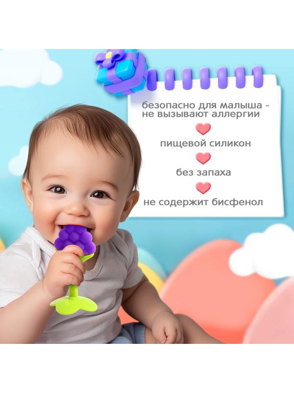 Набор прорезывателей, щётка, прорезыватель на руку, фрукт, 4 шт.