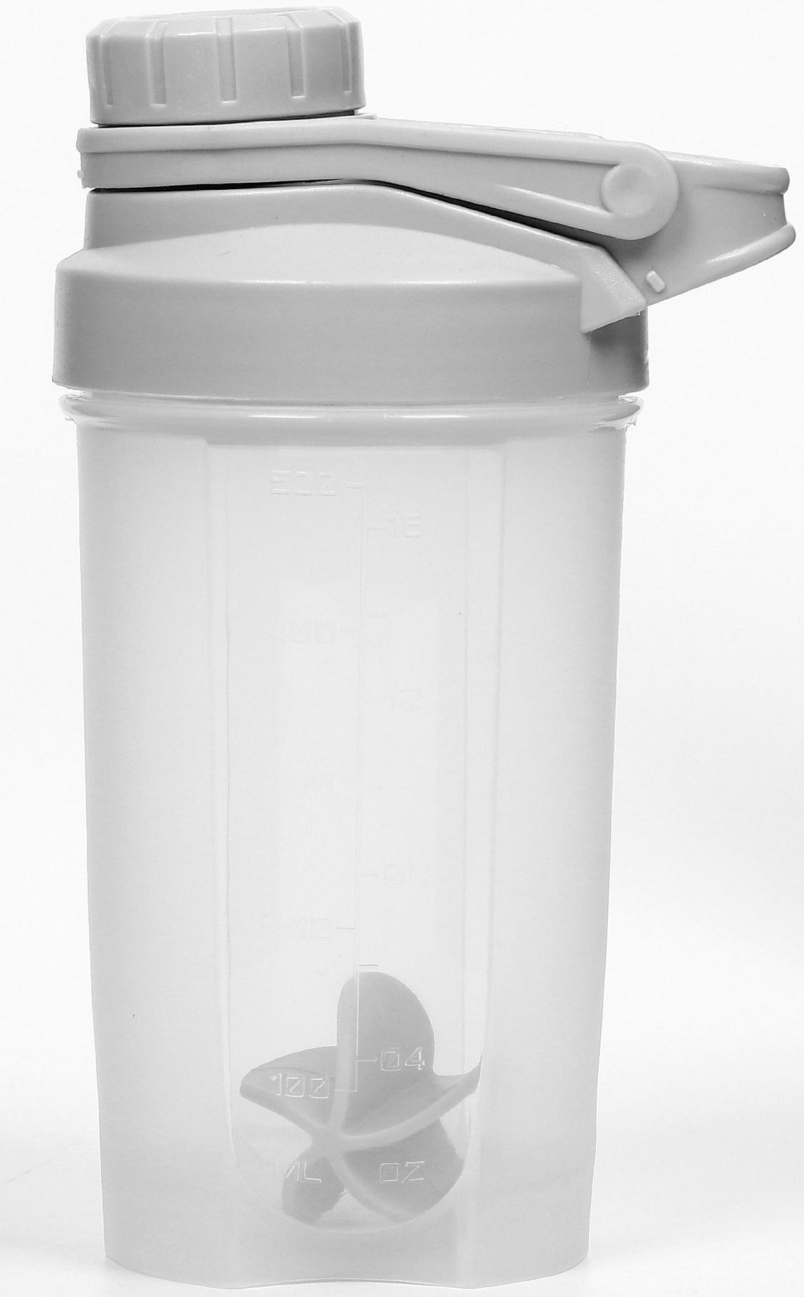 Шейкер спортивный для коктейлей, спортивного питания, 500 мл, Power, 18.5 х 11 см, серый