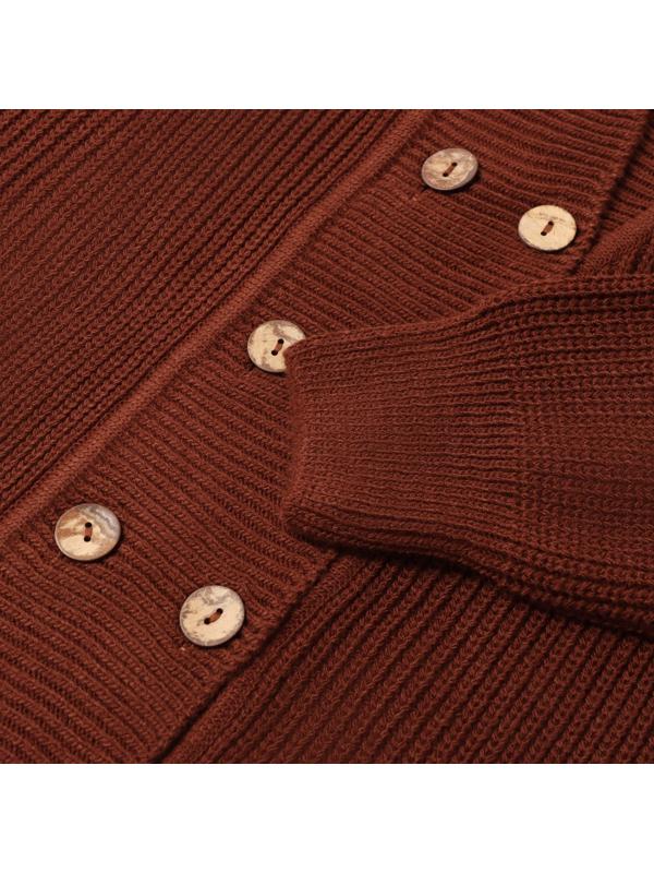 Кардиган на пуговицах женский MINAKU: Casual Collection, шоколад, размер 50