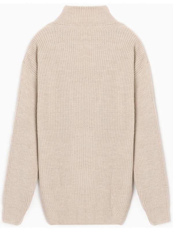 Кардиган на пуговицах женский MINAKU: Casual Collection, бежевый, размер 50