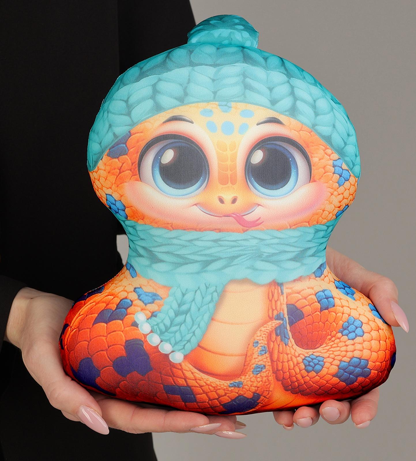 Антистресс игрушка «Змея пятнистая в шапке»