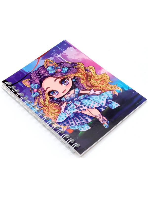 Алмазная мозаика с частичным заполнением для детей на блокноте «Модница», 11 х 15 см, 48 листов