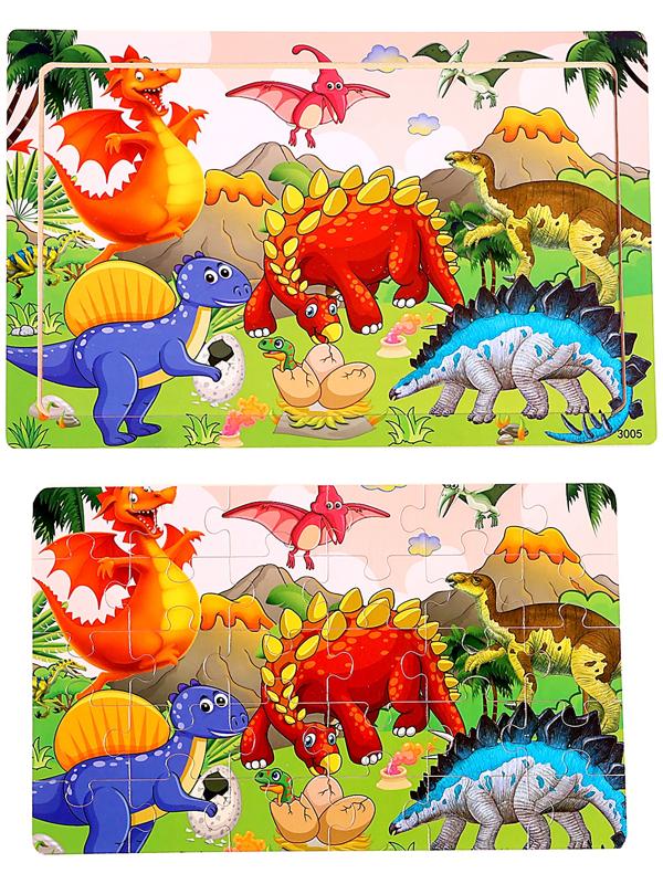 Пазл «Динозавры», 30 деталей