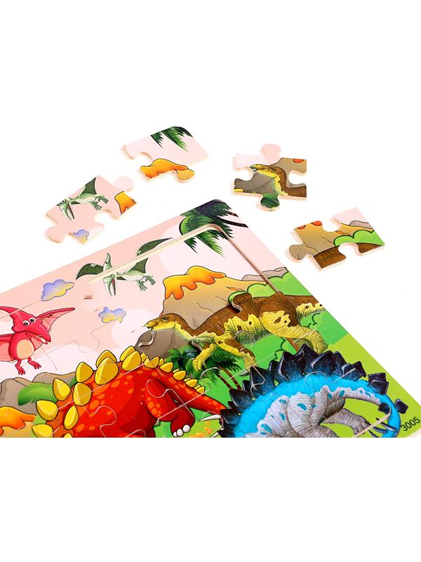 Пазл «Динозавры», 30 деталей