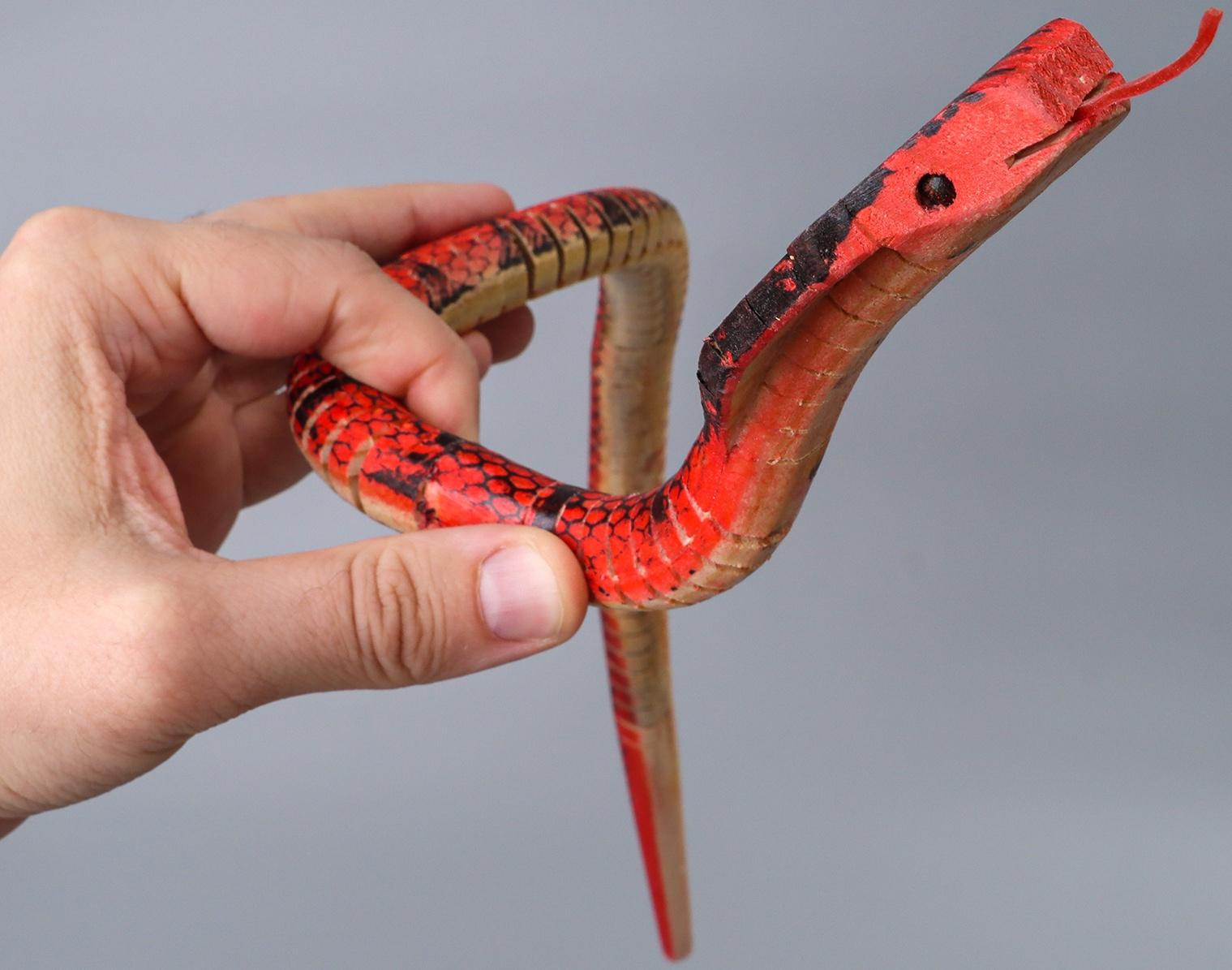 Деревянная игрушка «Змея Кобра», 60×2×2 см