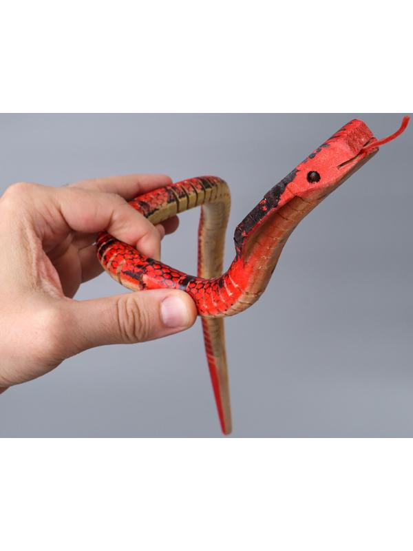 Деревянная игрушка «Змея Кобра», 60×2×2 см