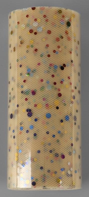 Фатин с разноцветными блёстками, 15 см, 23 ± 1 м, 11 ± 1 г/кв.м, цвет бежевый №4