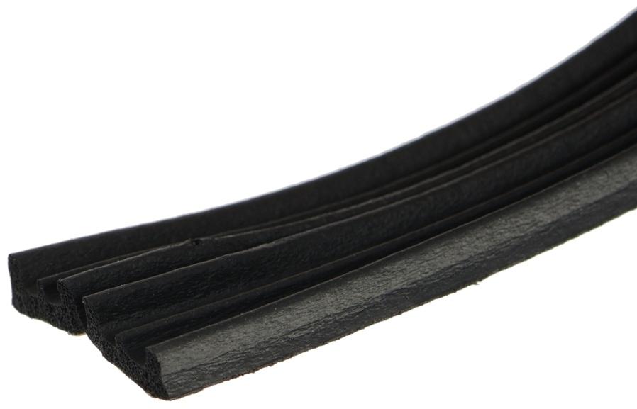 Уплотнитель резиновый ТУНДРА, профиль E, размер 4×9 мм, черный, в упаковке 6 м