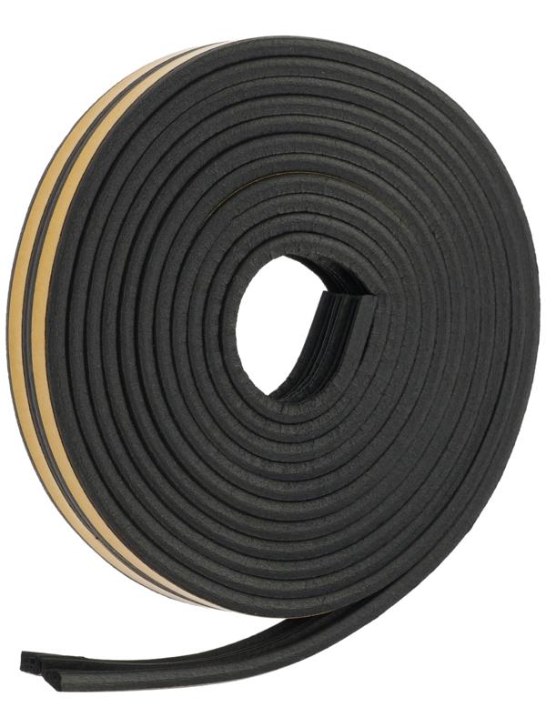 Уплотнитель резиновый ТУНДРА, профиль E, размер 4×9 мм, черный, в упаковке 6 м