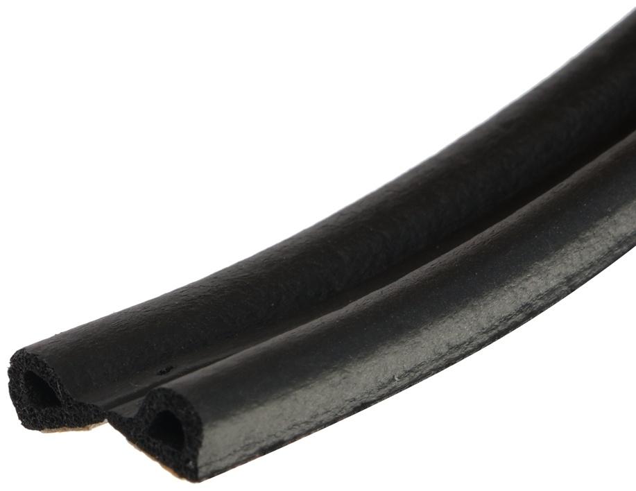 Уплотнитель резиновый ТУНДРА, профиль P, размер 5.5×9 мм, черный, в упаковке 6 м