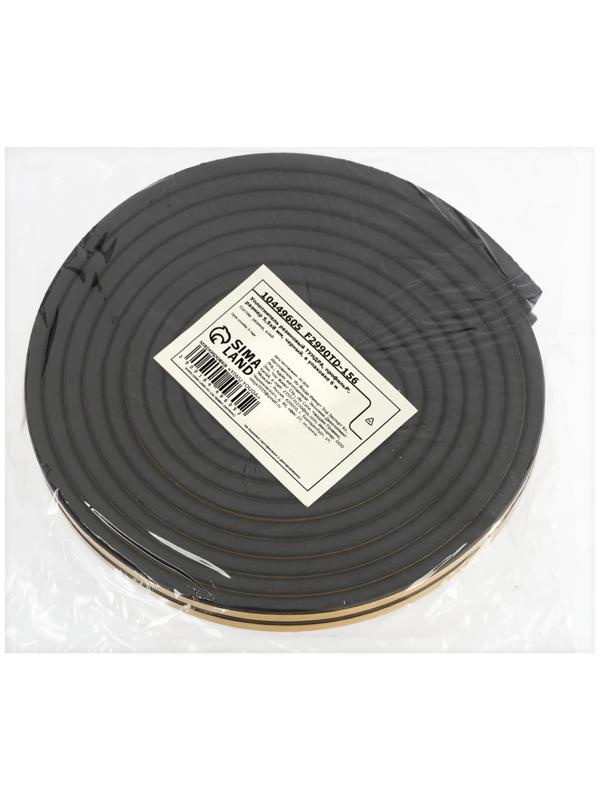 Уплотнитель резиновый ТУНДРА, профиль P, размер 5.5×9 мм, черный, в упаковке 6 м