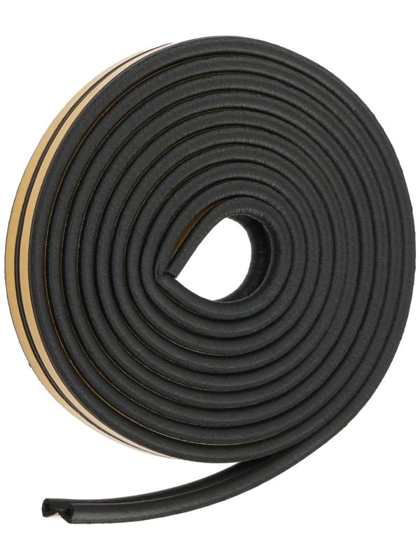 Уплотнитель резиновый ТУНДРА, профиль P, размер 5.5×9 мм, черный, в упаковке 6 м