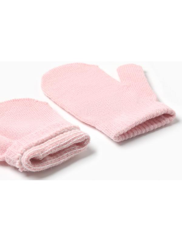 Комплект вязаный: шапка, шарф, варежки (1-3 года), розовый