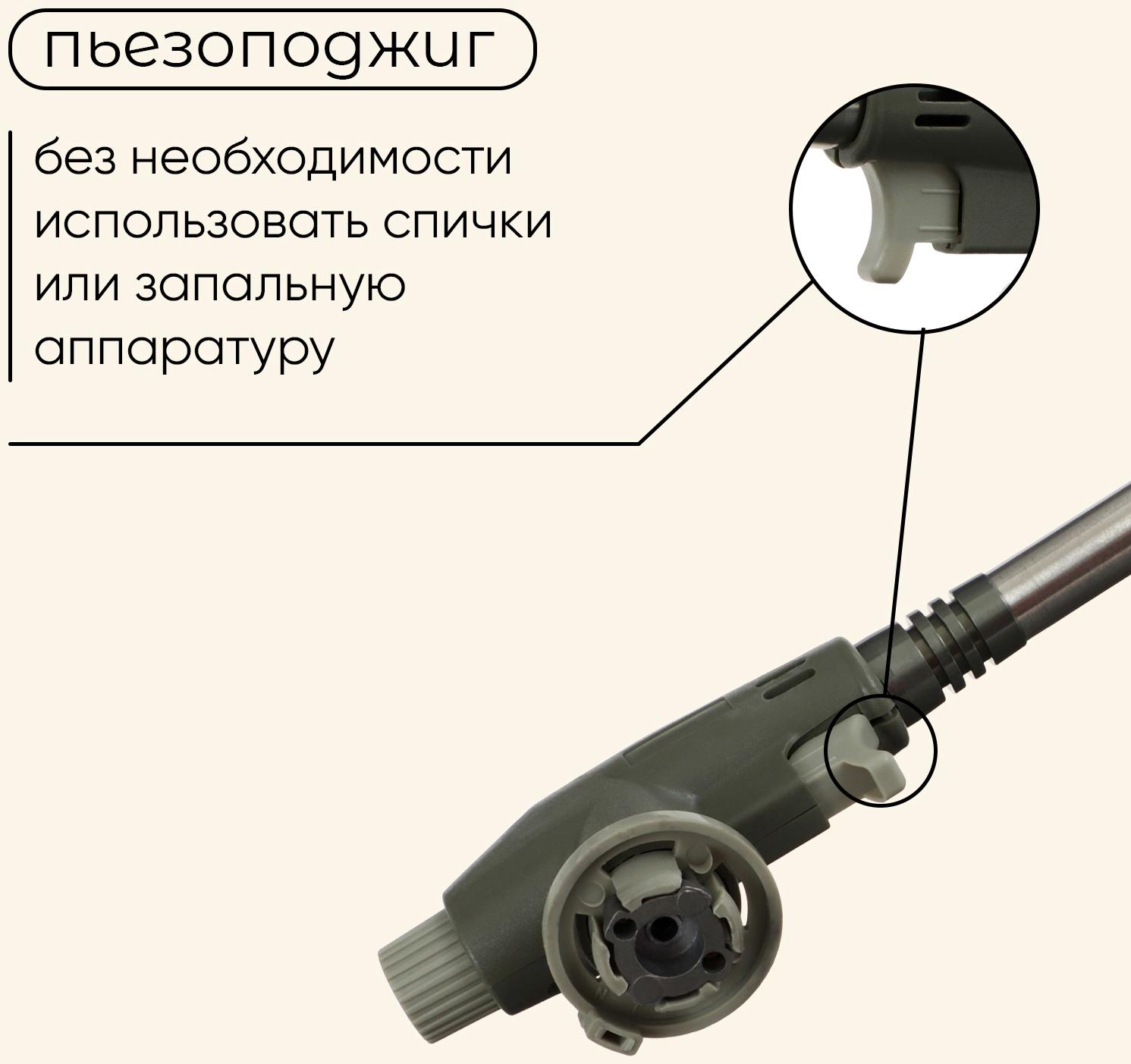 Горелка газовая maclay 8813, с пьезоподжигом